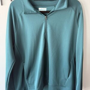 Women’s Columbia Teal Quarter-Zip Pullover Size L